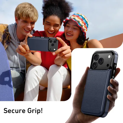 Vista 613 de LETO para iPhone 15 Pro Funda tipo cartera - Tapa tipo folio con patada - Diseños de moda - Tarjetero - Funda protectora para mujeres y niñas - 6.1