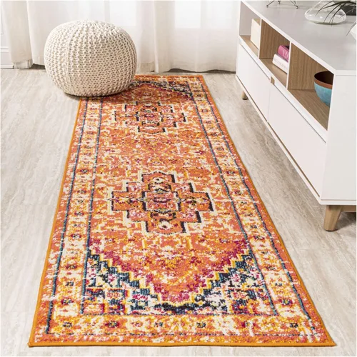 Vista 7 de JONATHAN Y MDP207B-28 Brooklyn Geométrico Medallón Bohemio Alfombra de corredor para interiores, fácil limpieza, dormitorio, cocina, sala de estar