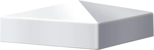 Vista 10 de Taiyin 12 Piezas Tapas Superiores de Poste Pirámide de Vinilo PVC Blanco, Tapas de Poste de Valla y Cubierta para Postes de Valla de Vinilo