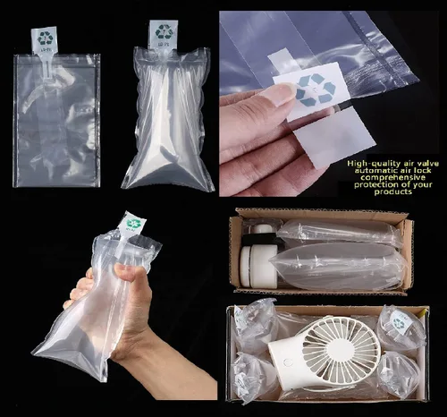 Vista 5 de Bolsa inflable de plástico transparente con cojín de bomba gratis, bolsa de embalaje de aire, bolsa de bloqueo de cojín inflable de aire, bolsa