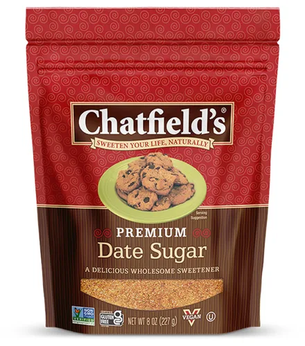 Chatfields Granulated Date Azúcar, 100% Fecha Edulcorante, 8 Oz. Bolsa, 1 Pack