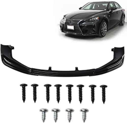 Vista 35 de SCITOO Alerón delantero para parachoques con borde para Hyundai Elantra 2017-2018, color negro brillante