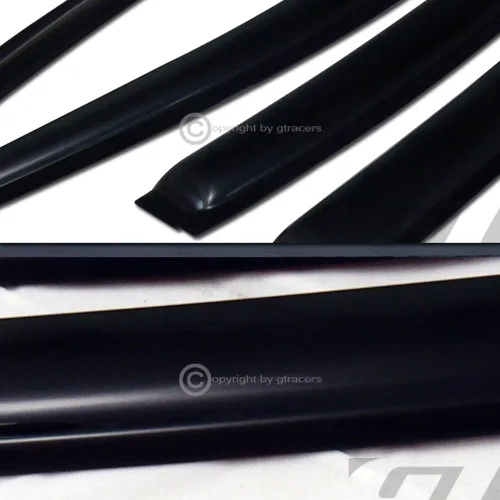 Vista 6 de R&L Racing 4 deflectores laterales de ventana de humo para sol/lluvia/viento compatibles con Chevy Malibu 2008-2012