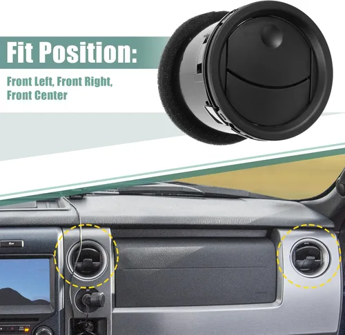 Vista 3 de X AUTOHAUX 2 piezas de ventilación de aire para salpicadero de aire acondicionado 8L3Z19893BA Interior delantero AC Vent para Ford F-150 2004-2008