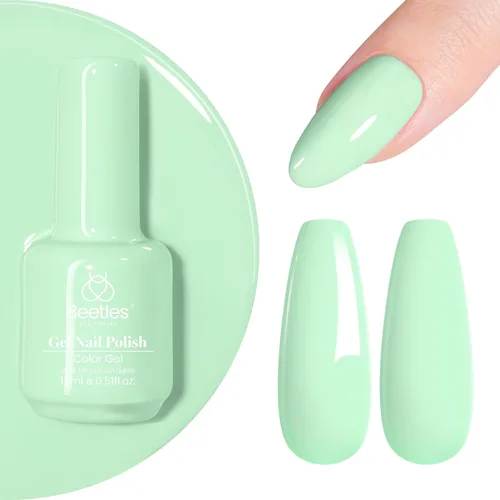 Vista 78 de Beetles - Esmalte de uñas de gel blanco perla, 0.5 onzas líquidas, color blanco perla, brillante, sirena, concha nacarada, esmalte de uñas de gel