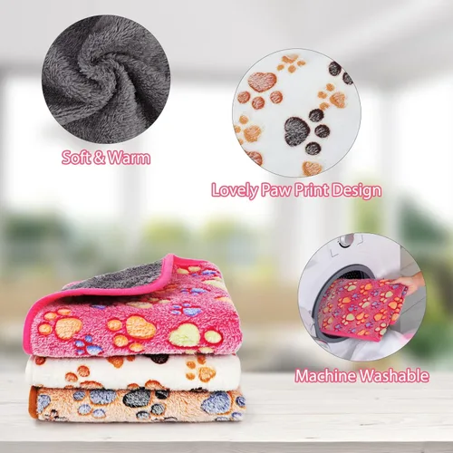 Vista 3 de YUEPET Mantas impermeables de conejillo de indias, lavables, paquete de 3 forros de forro polar para animales pequeños, funda de almohadilla suave