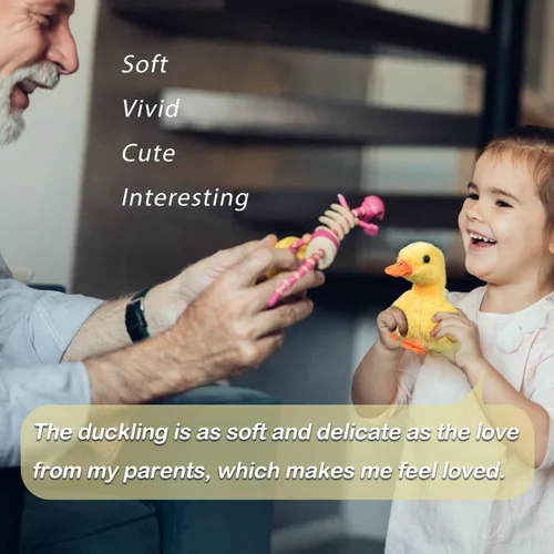 Vista 4 de 5" Simulated Plush Yellow Duck Plushie Toy Stuffed Animal Children Kids Small Stocking Stuffers for Kids Teens