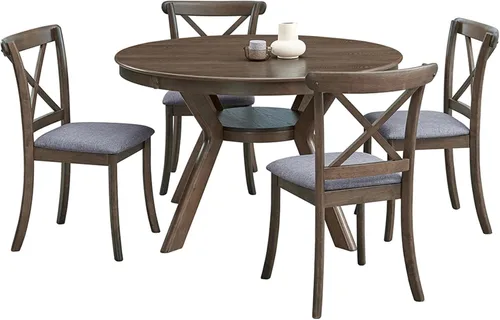 Vista 3 de Dining Chairs Set of 2, Table & Chair Sets, Modern Fabric Upholstered Kitchen Side Chairs, Cross Back Rubber Wood Farmhouse Dining Room Chairs with