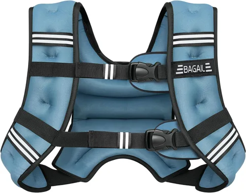 Vista 12 de BAGAIL Chaleco con peso de 5, 8, 10, 12, 15, 20, 25, 30 lbs, para caminar y perder peso, reflectante, con bolsa para teléfono, para mujeres