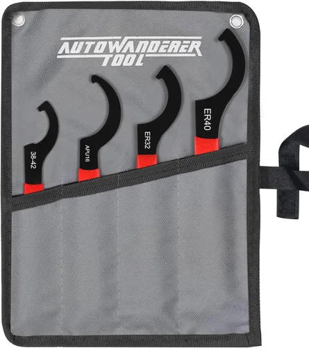 Vista 2 de Juego de 4 llaves de choque ajustables de acero resistente para la mayoría de los amortiguadores de bobina, sistema de ajuste y suspensión