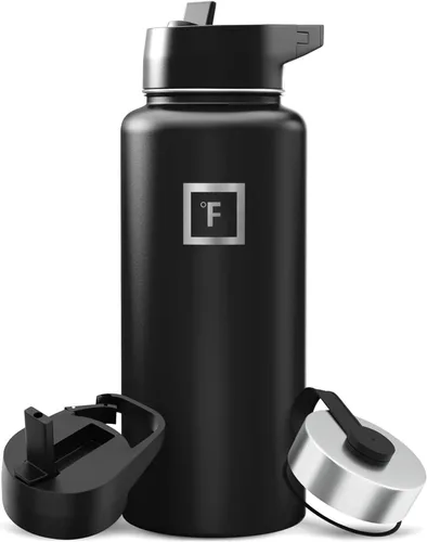 Vista 80 de IRON °FLASK Frasco de hidratación para acampar y senderismo con boquilla, botella de agua deportiva de acero inoxidable con aislamiento de boca