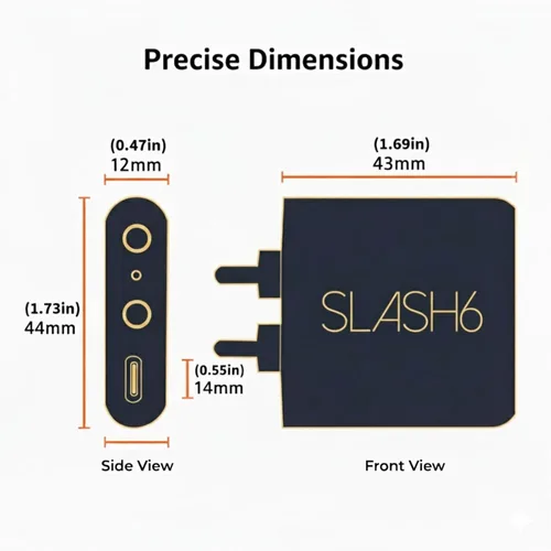 Vista 7 de Slash 6 LDAC Bluetooth DAC – aptX Adaptive/HD, USB y salida óptica, audio de alta resolución, amplificador de auriculares, adaptador inalámbrico
