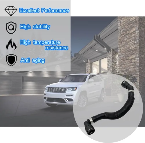 Vista 6 de Conector de manguera de calentador de metal y plástico 68199254AB, 3/4 pulgadas, tipo de enchufe, se adapta a Jeep Cherokee 2014-2018 y Chrysler 200