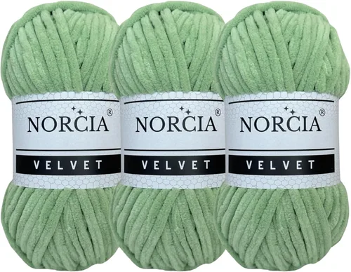 Vista 75 de Hilo de Terciopelo Suave Chenille para Ganchillo Super Voluminoso (100g-3.50oz) (68m-74.3 yds) Hilo para Manta de Bebé para Tejer Amigurumi Hilo