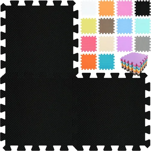 Vista 10 de qqpp Alfombrillas de Goma EVA de 18 Piezas de Espuma Entrelazadas tipo Rompecabezas para Suelo - Alfombra de Juego para Bebé para Jugar Esterilla