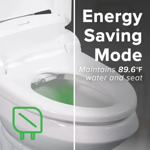 Vista 9 de SmartBidet SB-2000 Asiento de bidé eléctrico - Asiento para inodoro climatizado con secador de aire caliente y funciones de lavado con control