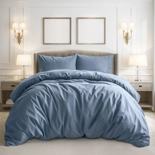 Vista 9 de Pure Bedding - Funda de edredón tamaño Individual/Individual XL - Juego de ropa de cama extra suave de 2 piezas, incluye 1 funda de edredón de 68 x