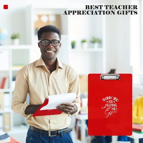Vista 5 de Roowest 5 Pcs 5 Pcs Teacher Appreciation Week Gift Best Teacher Ever 12.4 x 8.86 Inch Clipboards for School Classroom Gift