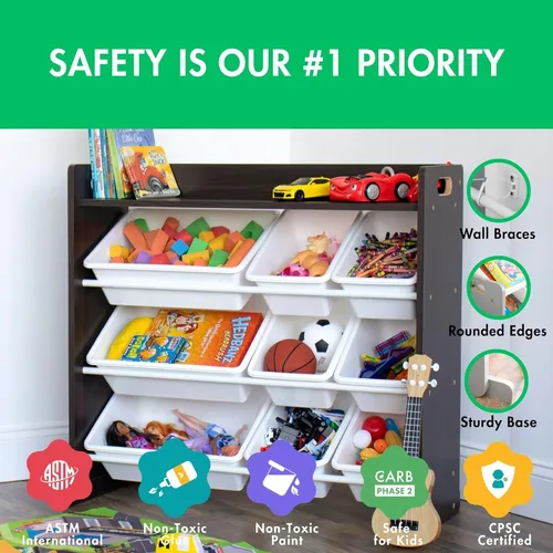 Vista 5 de Humble Crew Unicorn Toy Storage Organizer with Shelf