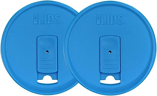 Vista 11 de Mason Jar - Tapa para bebida, boca regular, fabricada en Estados Unidos, color azul aguamarina, paquete de 2