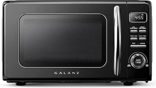 Vista 9 de Galanz GLCMKZ11BKR10 - Horno microondas retro de encimera, con funciones de cocción y recalentamiento automáticos, descongelación, inicio rápido