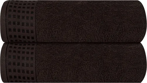 Vista 31 de GLAMBURG Juego de 2 toallas de baño de gran tamaño 100% algodón de 28 x 55 pulgadas, ultra suaves, altamente absorbentes, compactas, de secado