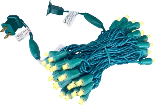 Vista 12 de Luces de Navidad LED, juego de luces LED comerciales en miniatura, 120V UL, luces navideñas con cable verde