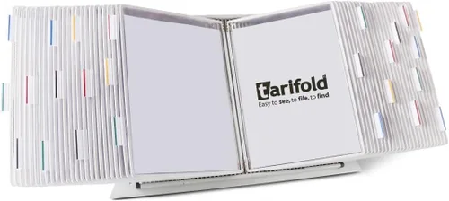 Vista 24 de DJOIS by Tarifold - Sistema de referencia y visualización de escritorio - Marcos de alambre de acero duraderos - Tamaño carta - Ampliable - Amarillo