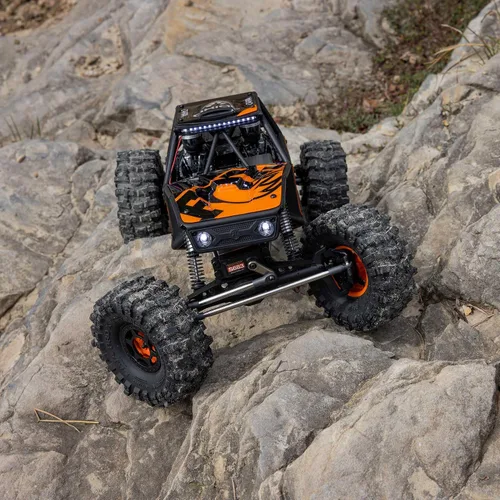 Vista 6 de Axial RC Crawler 1/10 UTB10 Capra 1.9 4WS 4X4 RTR Brushed Rock Crawler, Orange, AXI-1543T1 Naranja