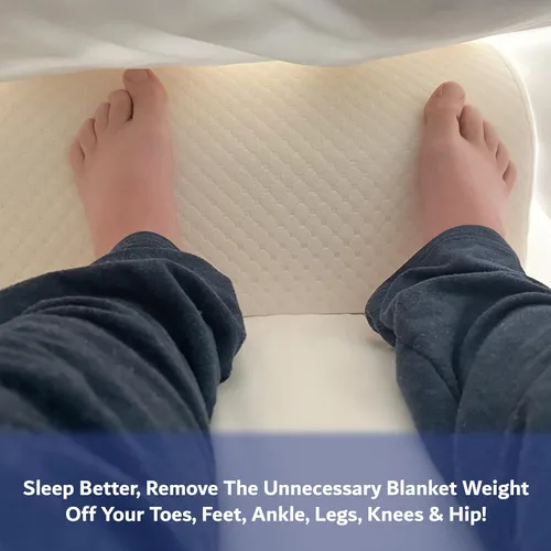 Vista 6 de Almohada para Pies de Media Luna - Almohada Cilíndrica para Rodilla de Máxima Comodidad, Elevador de Piernas para Dormir, Almohada de Cuña