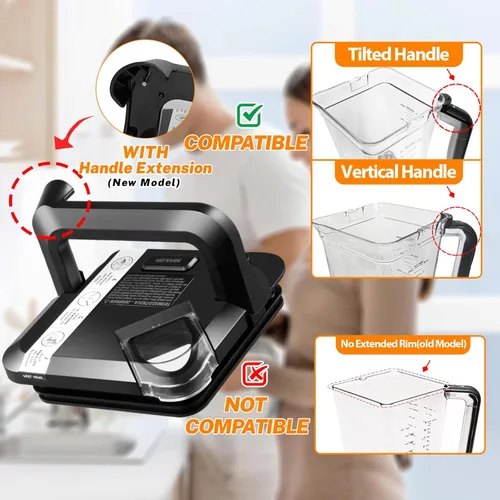 Vista 3 de Tapa de bloqueo de repuesto de jarra BL660 BL770 para Ninja, piezas de repuesto para licuadoras de 72 OZ, tapa de bloqueo de repuesto de cubierta