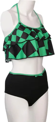 Vista 5 de Womens Anime Swimsuit Bathing Suit Cosplay Swimwear Tanjiro Nezuko Bikini Beach Halloween Anime Suit Set