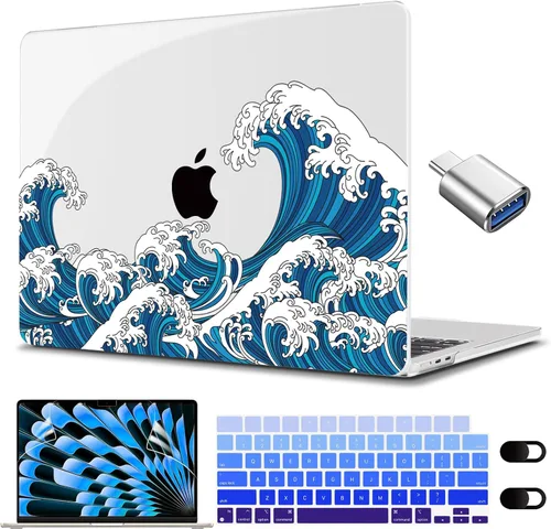 Vista 25 de CISSOOK Funda compatible con MacBook Air de 15 pulgadas 2023 2024 2025 2026 versión M5 A3448 M4 A3241 M3 A3114 M2 A2941, carcasa rígida de plástico