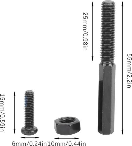 Vista 5 de Juego de tornillos de bloqueo de eje de scooter eléctrico, juego de tornillos de bloqueo de eje de scooter de acero al carbono grueso, tornillo