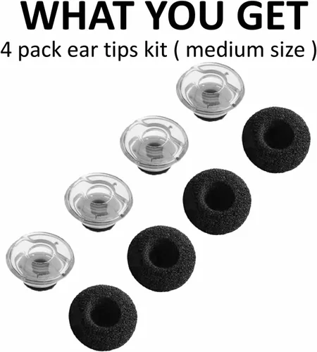Vista 5 de A-Focus Voyager 5200 - Juego de almohadillas de repuesto para los oídos, cómodos kits de almohadillas de espuma para los oídos, geles de oído Gris