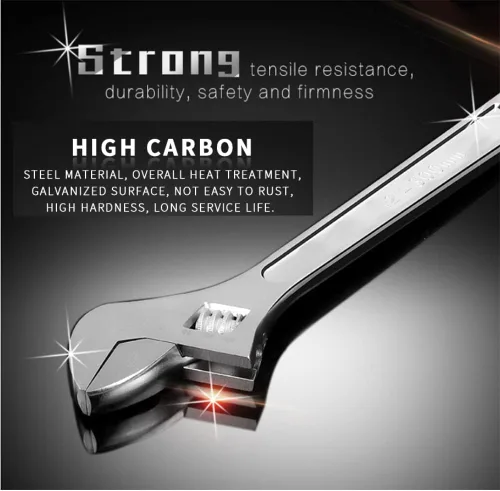 Vista 7 de Utoolmart Llave ajustable de apertura de longitud de 6 pulgadas 0.787 in con tratamiento superficial niquelado 1 unids