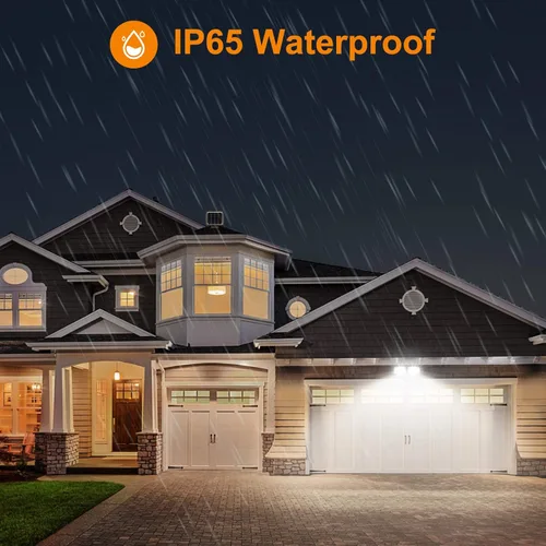 Vista 6 de LEPOWER Luces solares de seguridad para exteriores, luz solar con sensor de movimiento de 1000 lm para exteriores, luces de inundación alimentadas