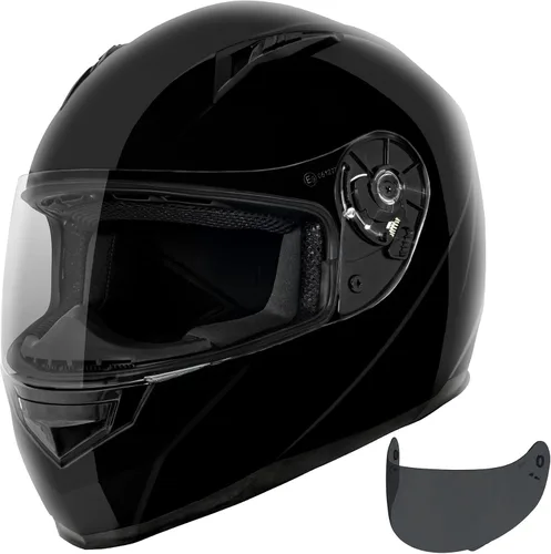 Vista 6 de VCAN VX Casco Ligero de Cara Completa para Motocicleta de Calle con Visera Extra Tintada, Tecnología Coolmax y Listo para OTG, Aprobado por DOT