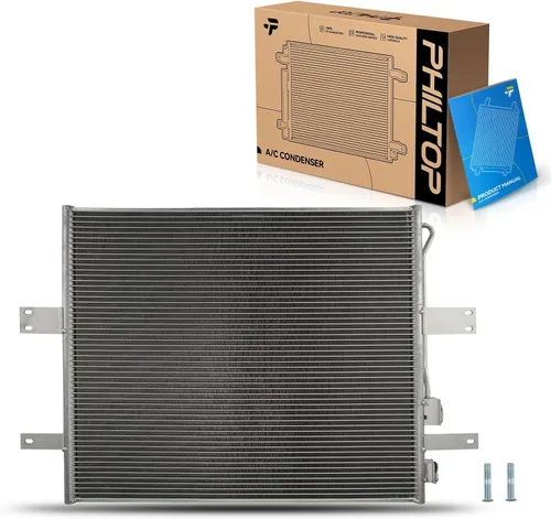 Vista 60 de PHILTOP Reemplazo del condensador de aire acondicionado para Ram1500 2003-2008, Ram2500 2003-2008, Ram3500 2003-2008, para OEM 5072993AB, 5072993AA