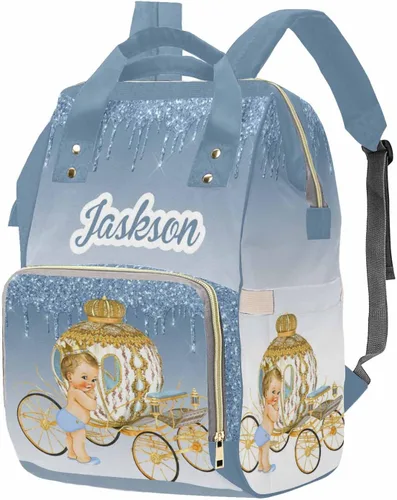 Vista 21 de M YESCUSTOM Bolsa de pañales personalizada con nombre para mamá, mujer, esposa, mochila personalizada, 0620-01, Mochilas Daypack