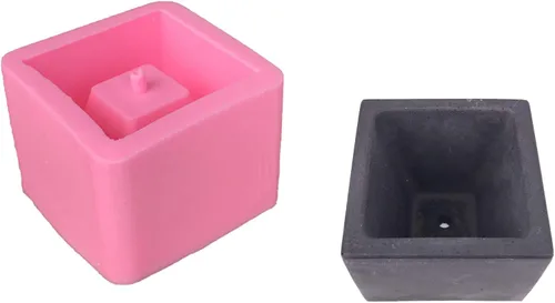 Vista 7 de Moldes de silicona para macetas, resina epoxi, moldes de arcilla de hormigón, maceta suculenta, jarrón de yeso, moldes de cemento, moldes