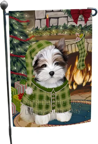 Vista 17 de Doggie of the Day Biewer Dogs Garden Flags - Christmas Time Camping - Double Sided - Yard Lawn Spring Decorative Gift - Home Decor 12 1/2"w x 18"h