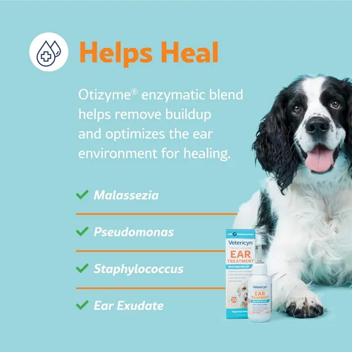 Vista 8 de Vetericyn Tratamiento de oído de triple acción para perros y gatos - Gotas para los oídos con 1% de hidrocortisona para el alivio de la infección