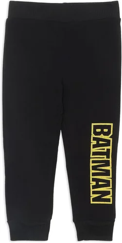 Vista 6 de Warner Bros. Batman - Conjunto de sudadera con capucha y pantalón con cremallera para niños pequeños y pequeños, gris oscuroamarillonegro