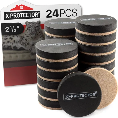 Vista 8 de X-Protector Deslizadores de Fieltro para Muebles para Pisos de Madera Dura y Juego de Herramientas Elevadoras de Muebles - 4 PCS Deslizadores de 3