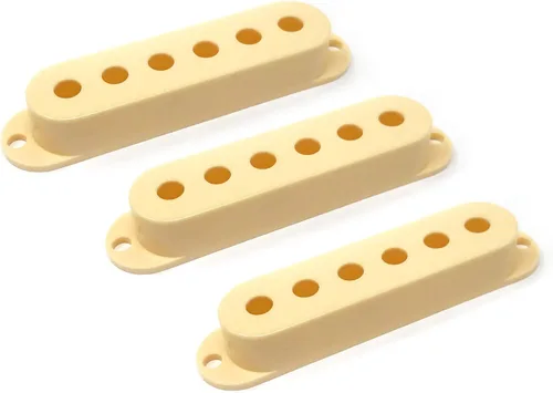 Vista 12 de Cubiertas de plástico blanco envejecido de una sola bobina para guitarra eléctrica Fender Stratocaster Strat (juego de 3) PCST-AGW