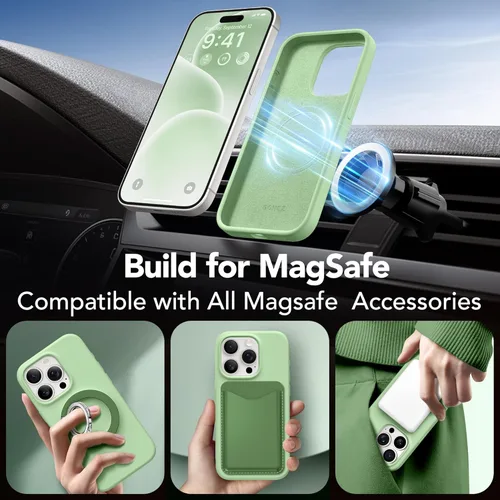 Vista 77 de GONEZ Funda magnética para iPhone 14, compatible con Magsafe, con protector de pantalla + protector de cámara, forro de microfibra antiarañazos