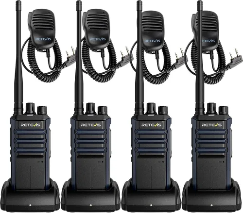 Vista 16 de Retevis Radio RT86 de 2 vías de largo alcance, radio profesional Walkie Talkies con micrófono, radios bidireccionales resistentes, alta potencia
