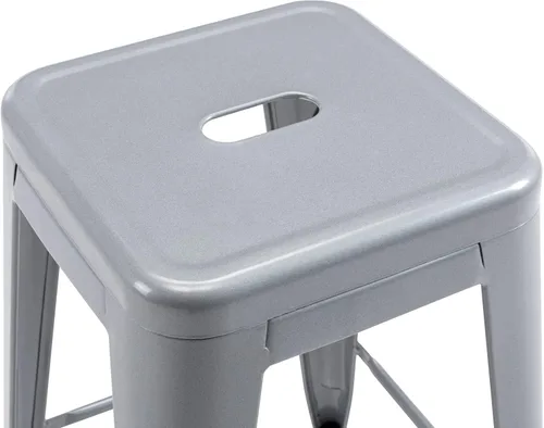Vista 102 de Taburete Vogue Furniture Direct de 24 pulgadas, taburete de metal sin respaldo, taburete alto para encimera de interior o exterior con asiento
