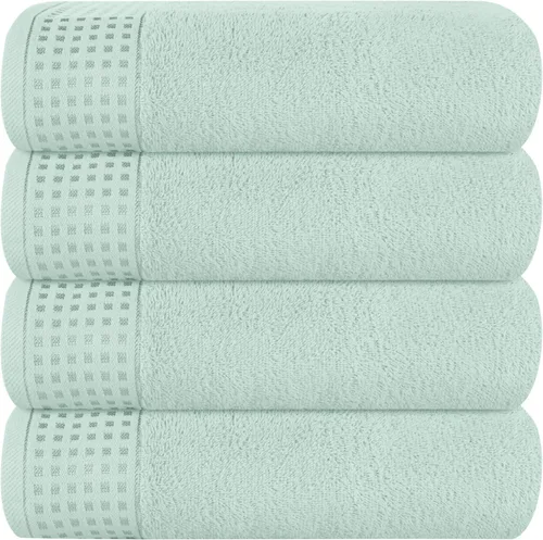 Vista 111 de GLAMBURG Juego de 2 toallas de baño de gran tamaño 100% algodón de 28 x 55 pulgadas, ultra suaves, altamente absorbentes, compactas, de secado